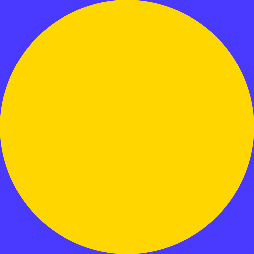 Yellow Circle Inside Blue Square In Contact Us Page